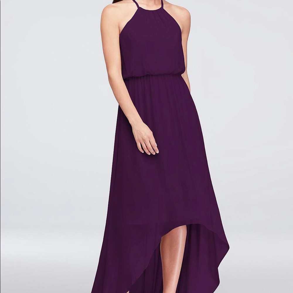 David’s Bridal Chiffon Hi-Lo Bridesmaid Dress
